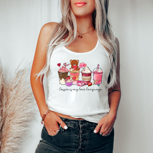 Coffee is my Love Language Valentine's Day Sublimation Transfer - Crown Transfers