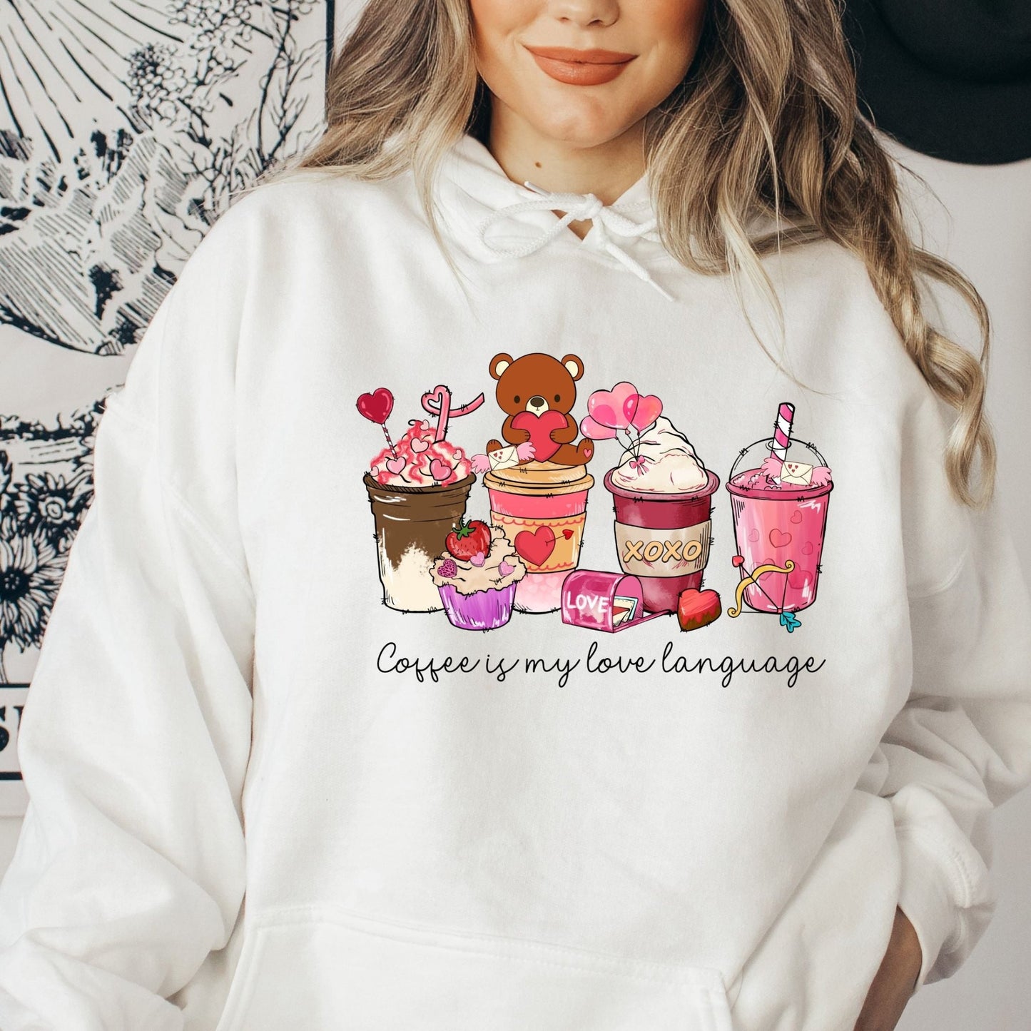 Coffee is my Love Language Valentine's Day Sublimation Transfer - Crown Transfers