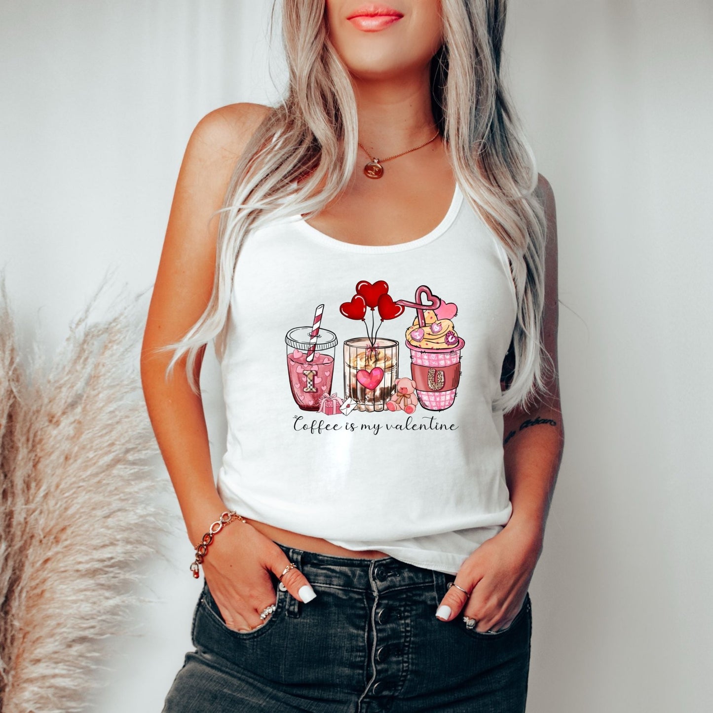 Coffee is my Valentine Valentine's Day Sublimation Transfer - Crown Transfers