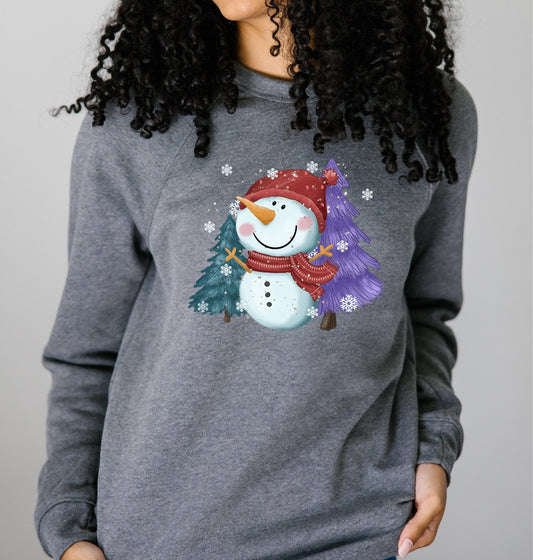 Cute Snowman Christmas DTF Transfer - Crown Transfers