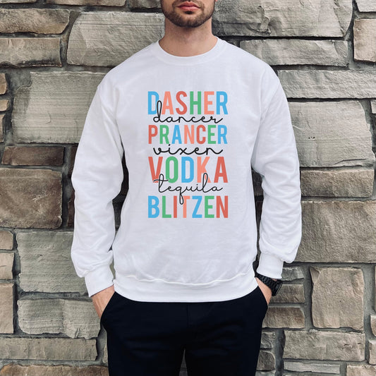 Dasher Dancer Reindeer Names DTF Transfer - Crown Transfers