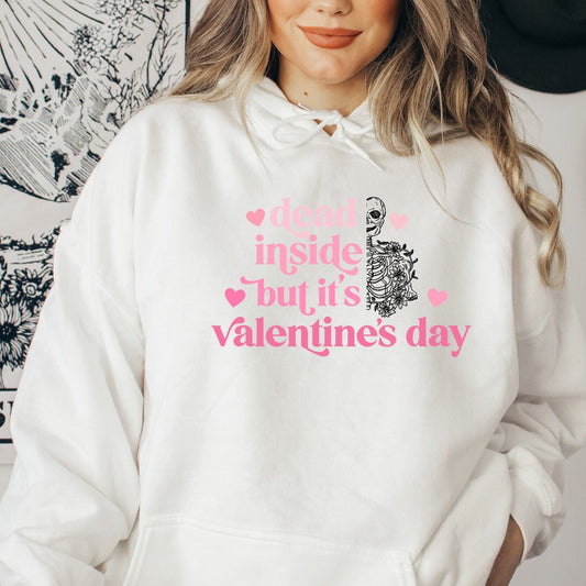 Dead Inside But It's Valentine's Day Sublimation Transfer - Crown Transfers