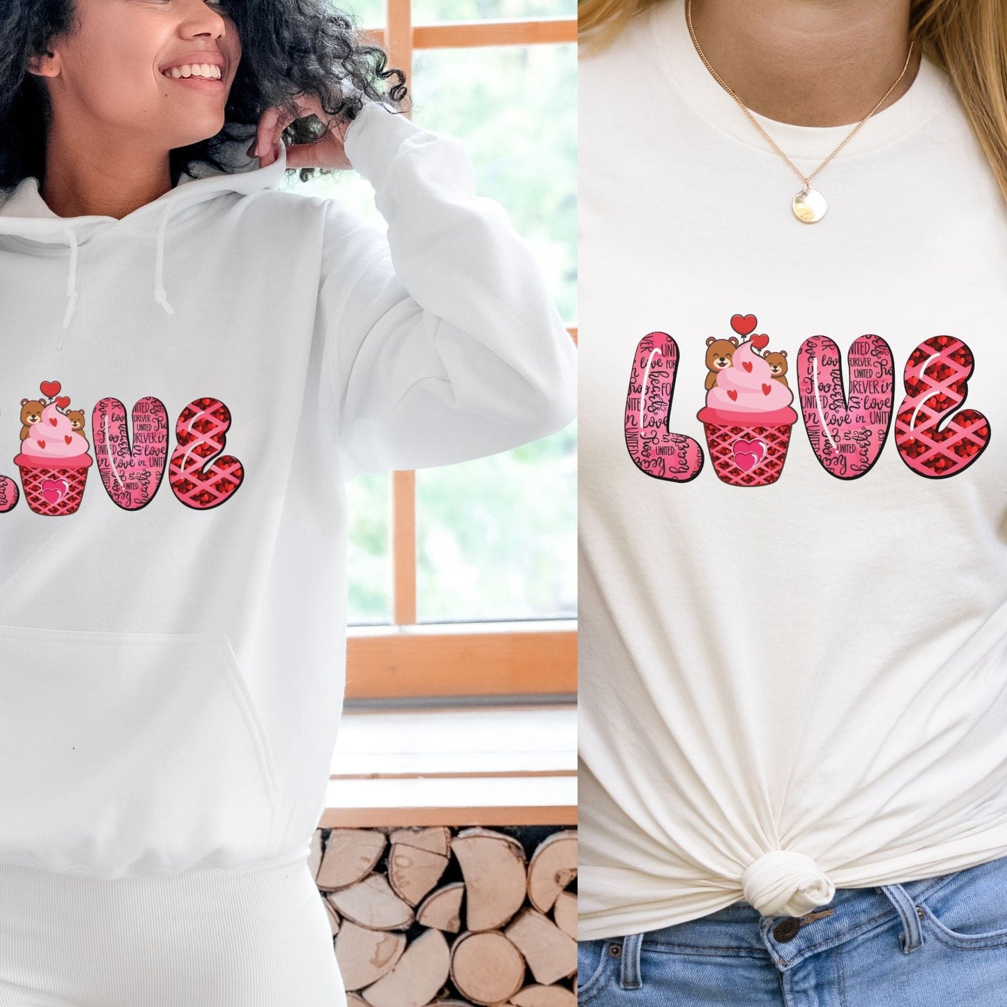Decorated Love Alphas Valentine's Day Sublimation Transfer - Crown Transfers
