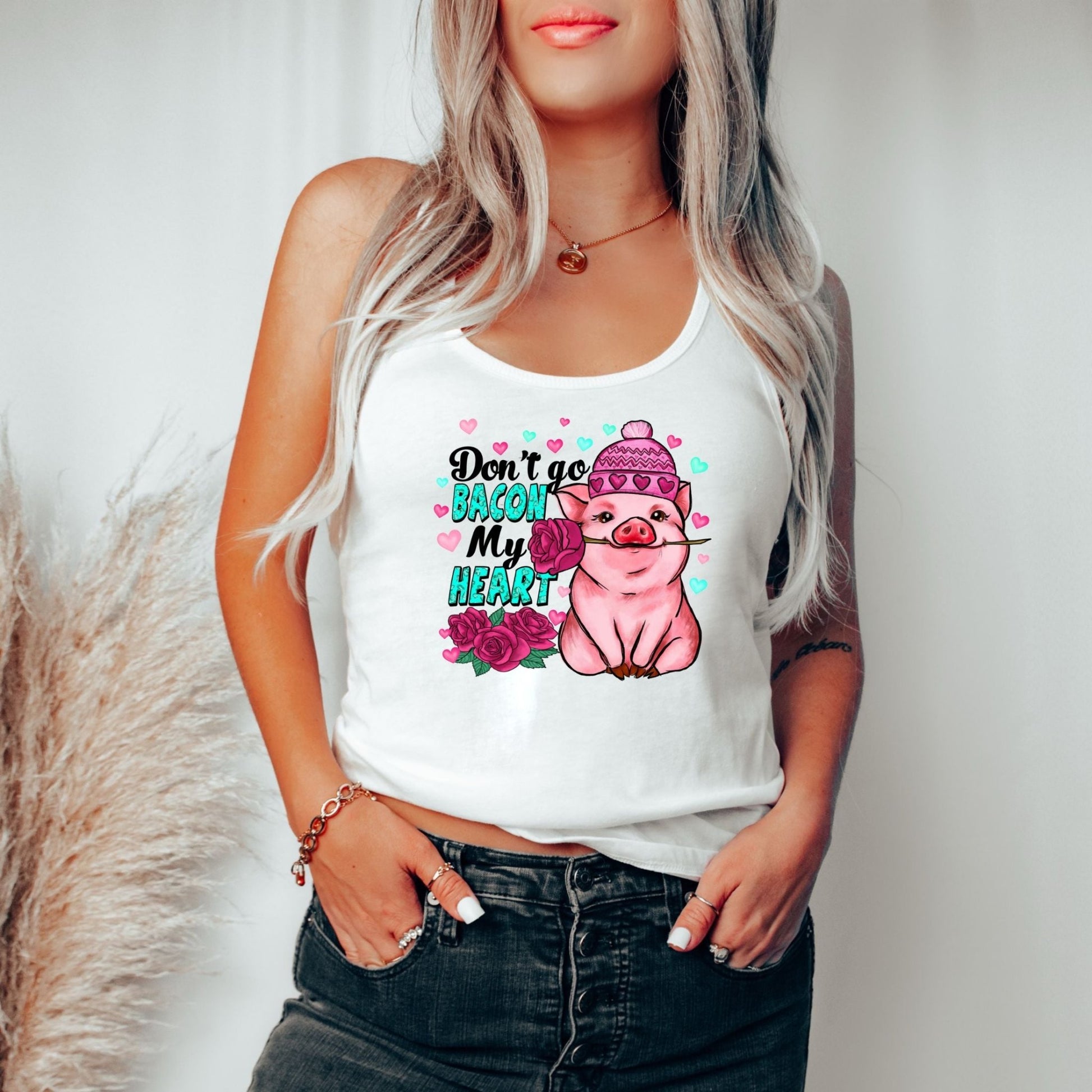 Don't Go Bacon My Heart Valentine's Day Sublimation Transfer - Crown Transfers
