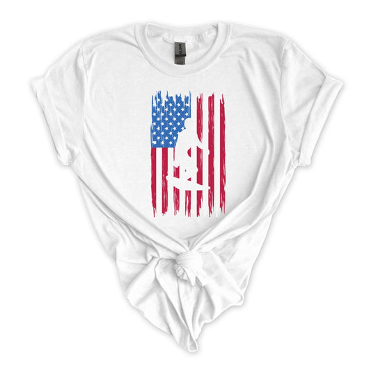 Flag Surfer Silhouette Surfing Sublimation Transfer - Crown Transfers