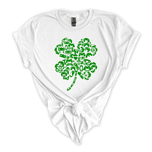 Irish Clover Game Controllers St. Patrick's Day DTF Transfer - Crown Transfers