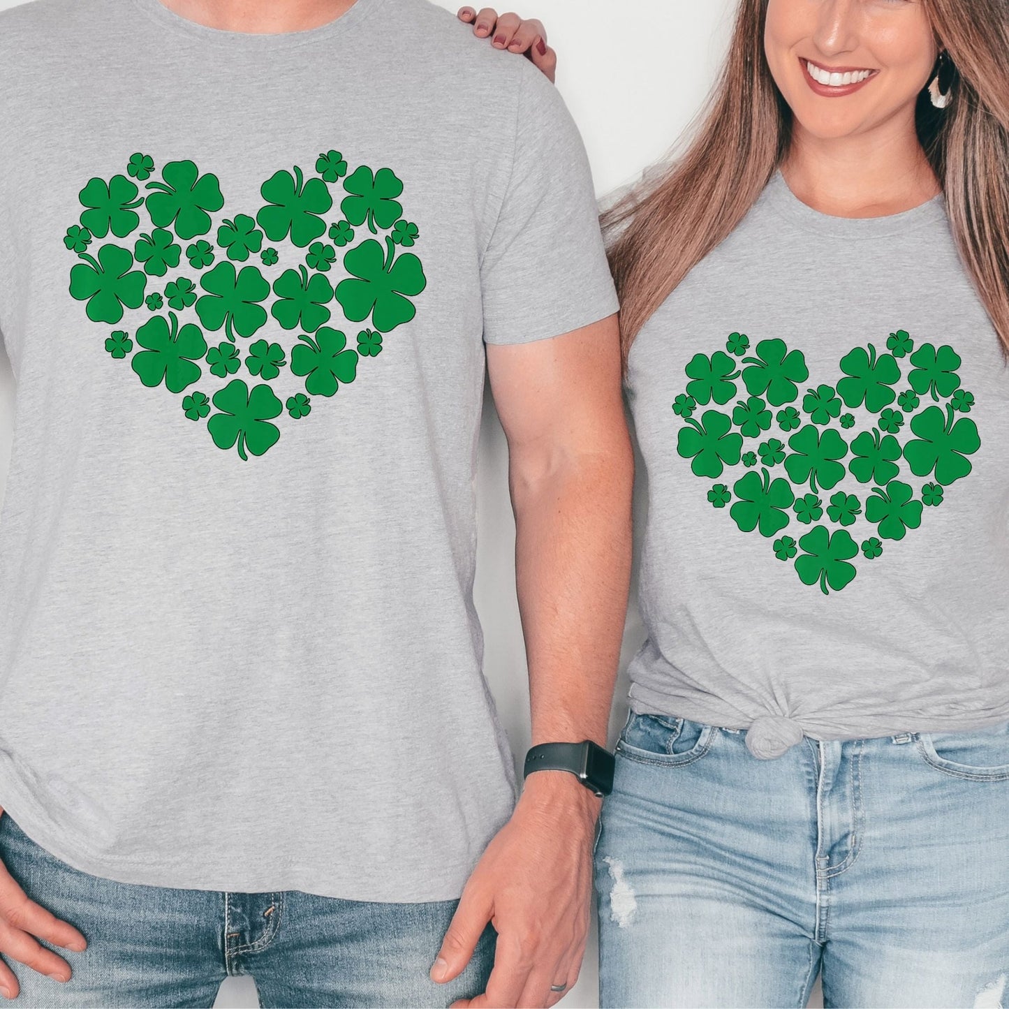 Irish Clover Hearts St. Patrick's Day DTF Transfer - Crown Transfers