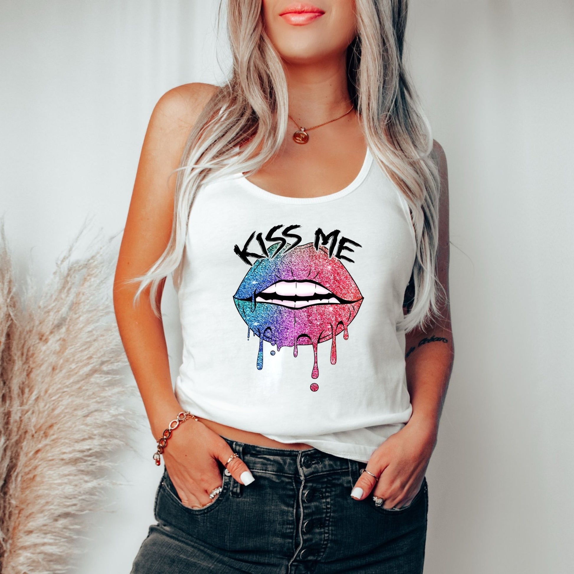 Kiss Me Valentine's Day Sublimation Transfer - Crown Transfers