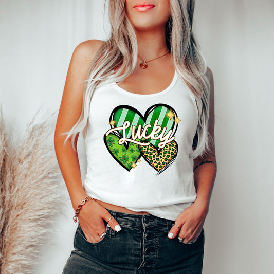 Lucky Hearts St. Patrick's Day Sublimation Transfer - Crown Transfers